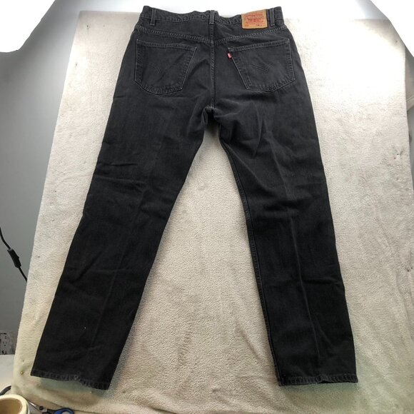 Levis Men's 505 Jeans 40x32 Black Regular Fit Straight Leg Vintage - Picture 11 of 11